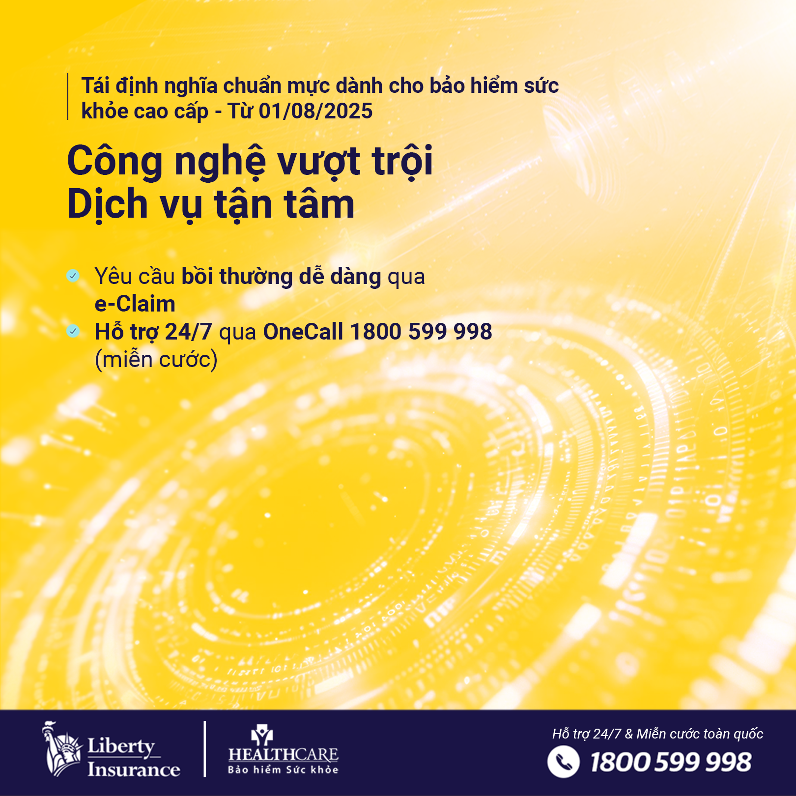 Với Liberty HealthCare, khách hàng có thể chủ động lựa chọn mức độ bảo vệ phù hợp với nhu cầu và khả năng tài chính của mình
