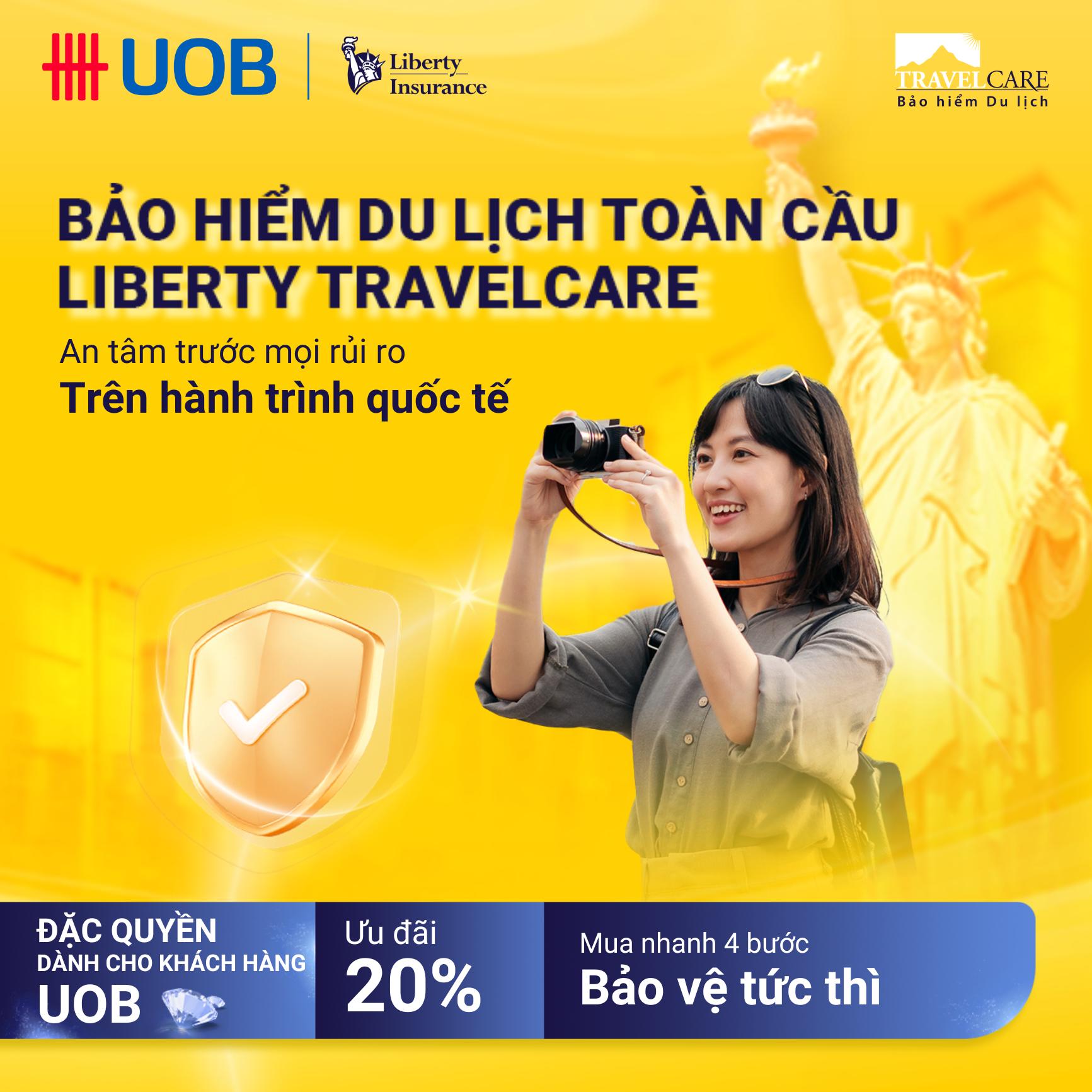 Bao hiem Du lich Toan cau TravelCare phan phoi tren UOB